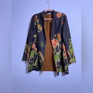 Tempo Paris Black Floral Blazer